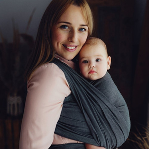 Grafitový šátek Slate Moonstone 4,6 m – pro nošení od prvních dnů života
