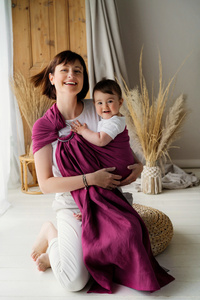 Ring sling Pure Linen Orchid - S (1,7 m)