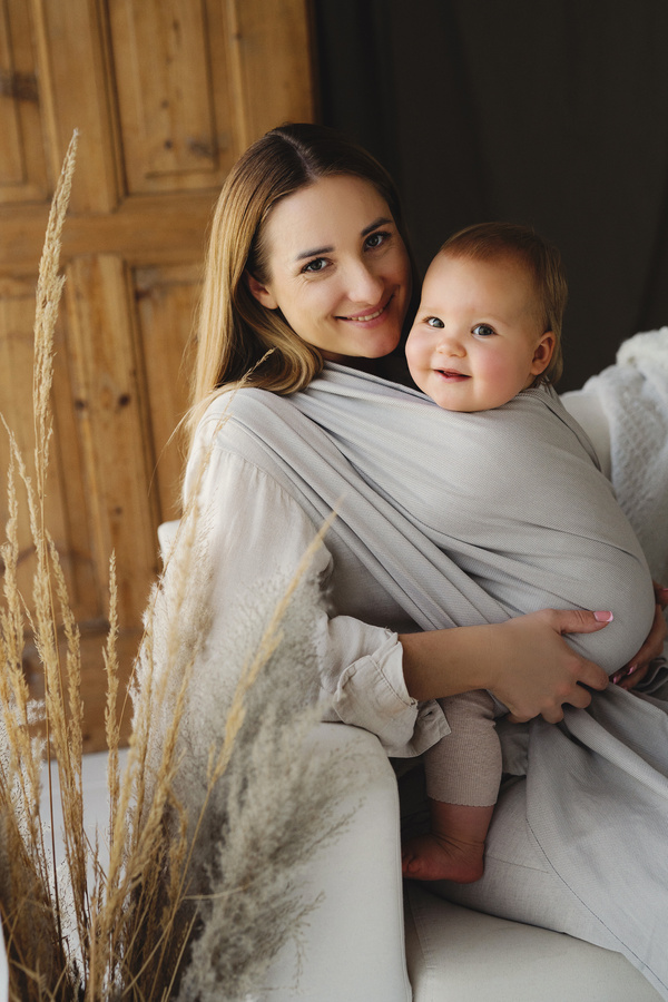 Béžový šátek Beige Moonstone 4,6 m – univerzální šátek na nošení