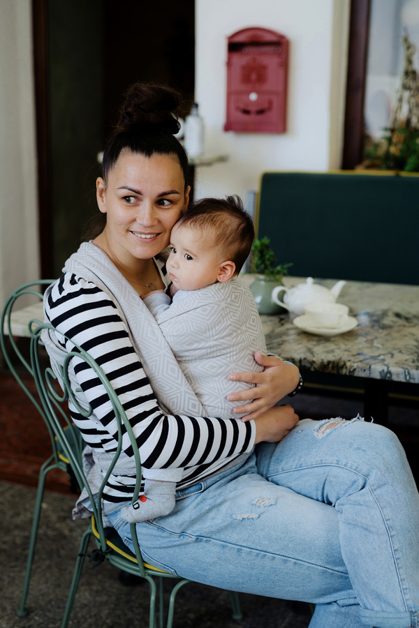 Šátek na nošení dětí Grey Cube vel. 7