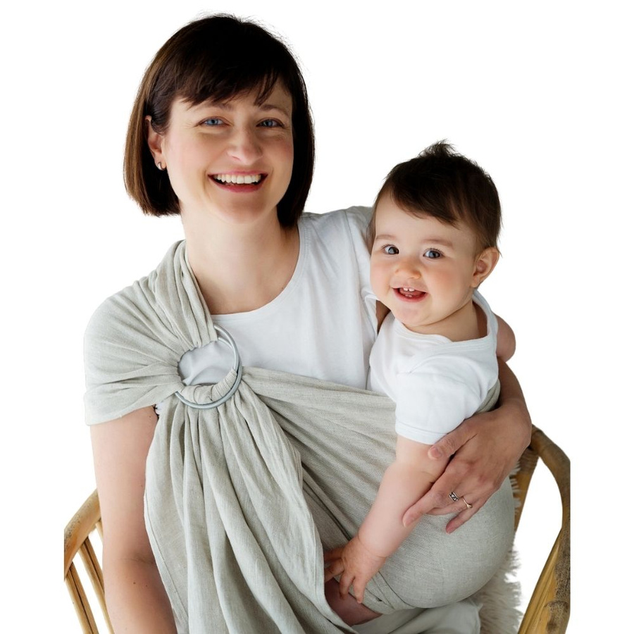 Ring sling Pure Linen Greige - M (2 m)