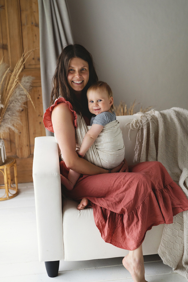Šátek na nošení dětí Linen Summer Meadow vel. 5 /II. jakost