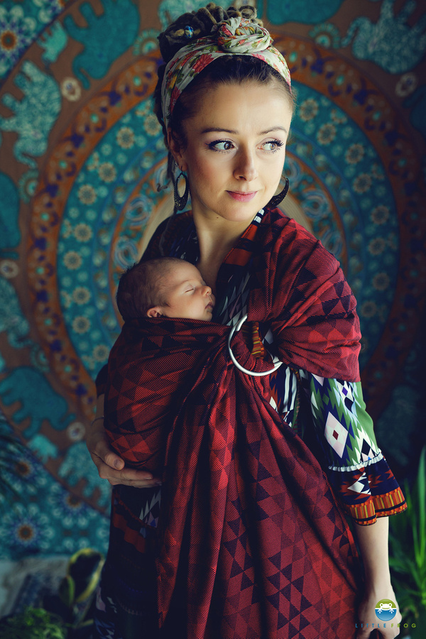 Ring sling Ruby Illusion - M (2,0m)