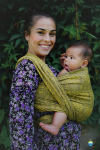 Šátek na nošení dětí Gold Boho vel. 4