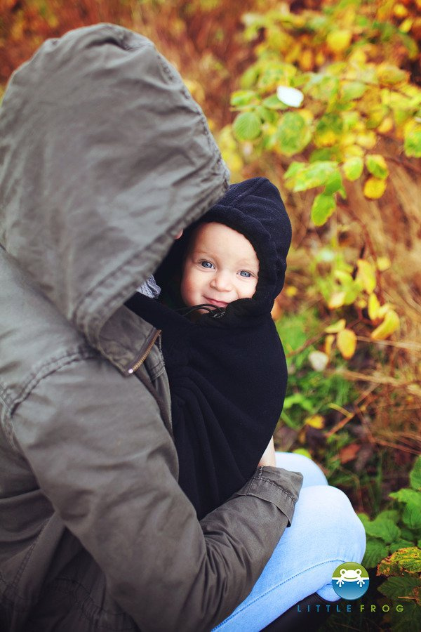 Fleecová kapsa na šátek / na nosítko - Black