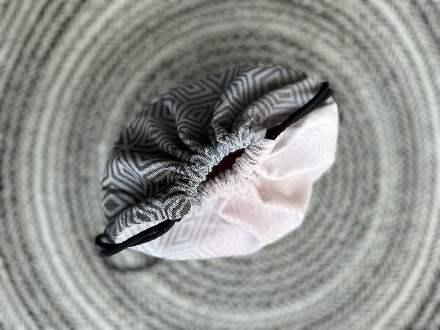 Velká taška se šňůrkou - Linen Foggy Cube