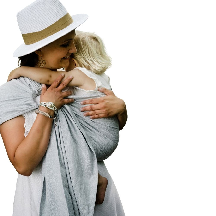 Ring sling Linen Silver Wildness - S (1,7 m)