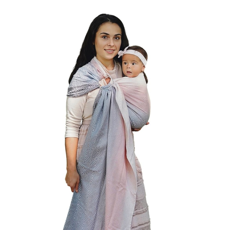 Ring sling Cotton Foggy Cube - S (1,7 m)