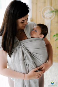 Ring sling Pure Linen Fossil - S (1,7m)