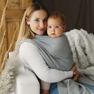 Šedý šátek Gray Moonstone – 4,6 m | pro novorozence a kojence