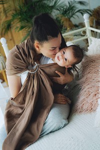 Ring sling Pure Linen Bali Wood - S (1,7 m) DEMO