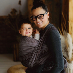 Hnědý šátek na nošení dětí Bronzite – univerzální volba pro každý den, velikost 6