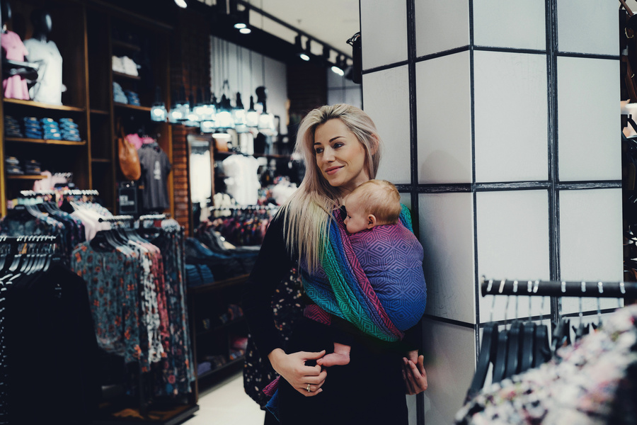 Šátek na nošení dětí TENCEL™ Aurora Cube vel. 7