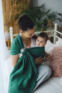 Ring sling Pure Linen Pine - S (1,7 m) DEMO