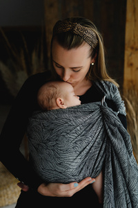 Ring sling Linen Night Wildness - S (1,7 m)