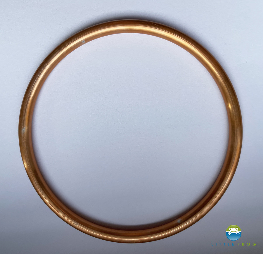 Hliníkové kroužky na šátky XL - RUČNĚ LEŠTĚNÉ ROSE GOLD