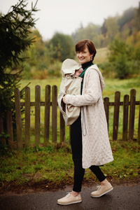 Softshellová kapsa na nosítko a šátek - Beige