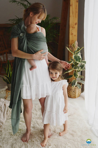 Ring sling Bamboo Verdelit - M (2,0m) /II. jakost