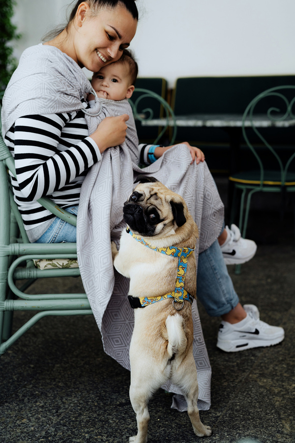 Ring sling Grey Cube - M (2 m)