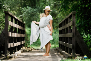 Šátek na nošení dětí Linen Silver Wildness vel. 5